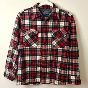 Pendleton Woolen Mills 100% wool plaid shirt size M - Stewart dress tartan